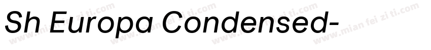 Sh Europa Condensed字体转换